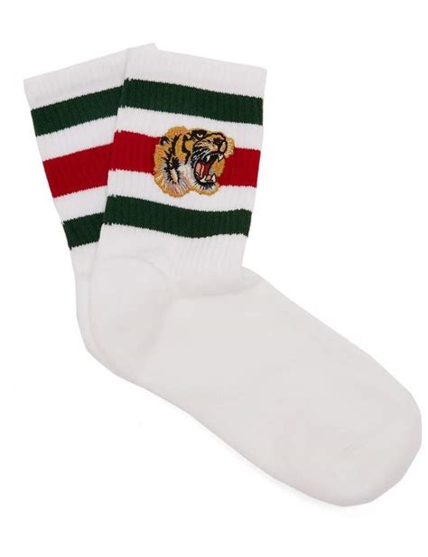 gucci tiger socks embroidered.